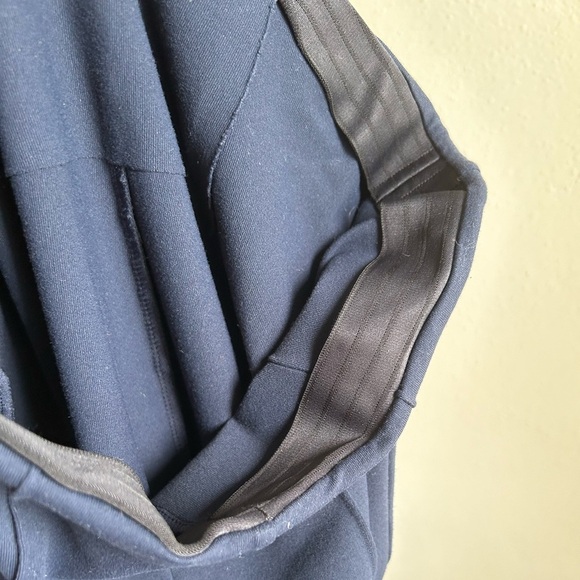 Athleta Navy Blue High Rise Flare Leg Slit Greenwich Pants Medium - Picture 10 of 10